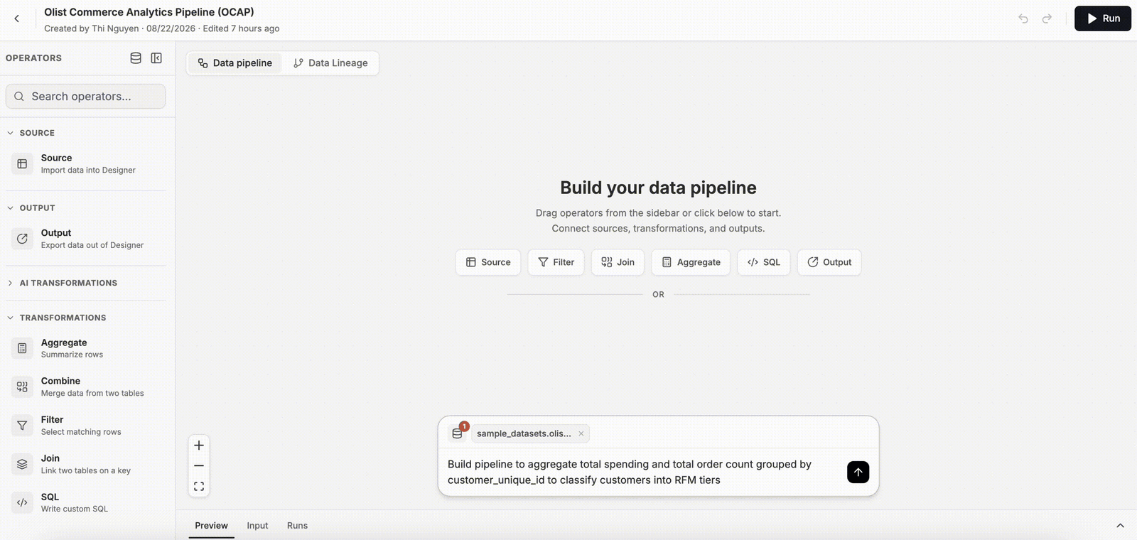 Build pipeline onboarding in Dataverses Connect