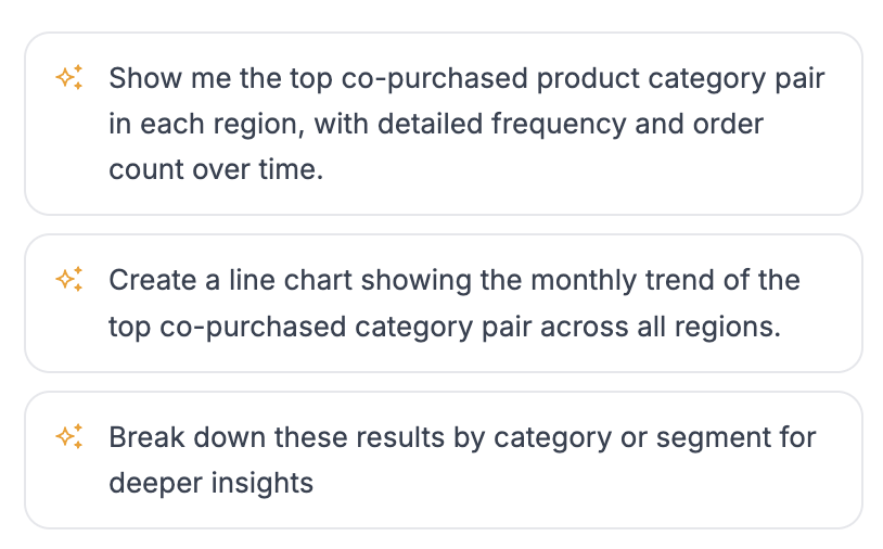 Suggested follow-up questions from Astra